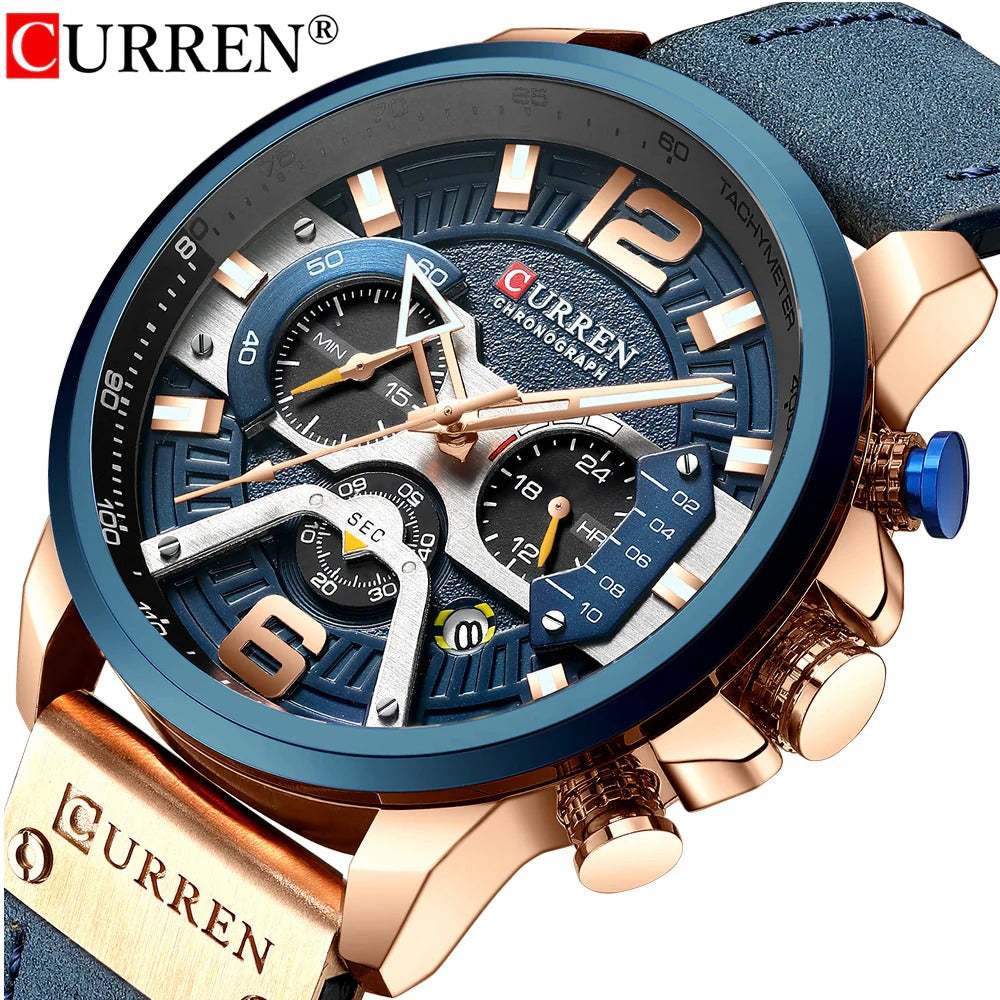 CURREN 8329 Men's Leather Straps Watch