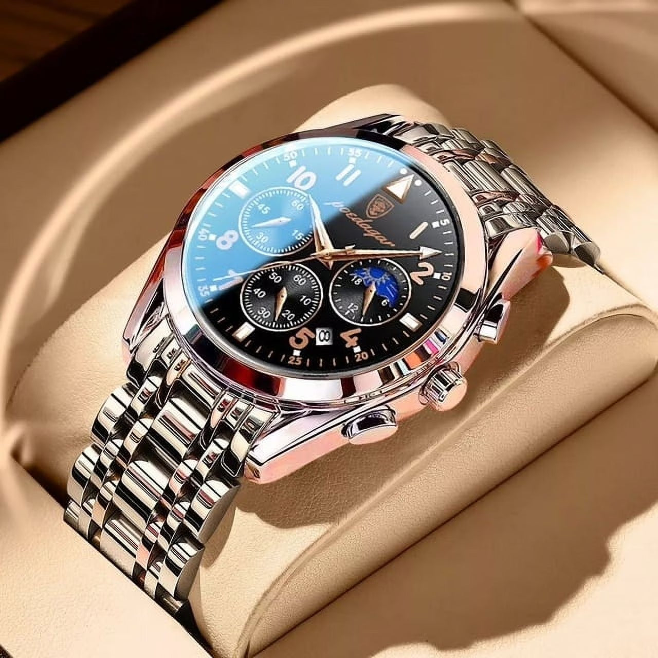Luxury Poedagar Men's Business Chronograph Watch