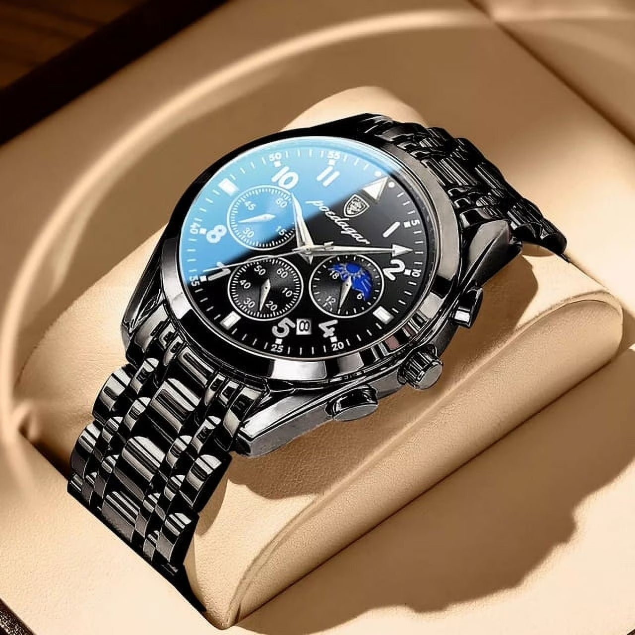Luxury Poedagar Men's Business Chronograph Watch