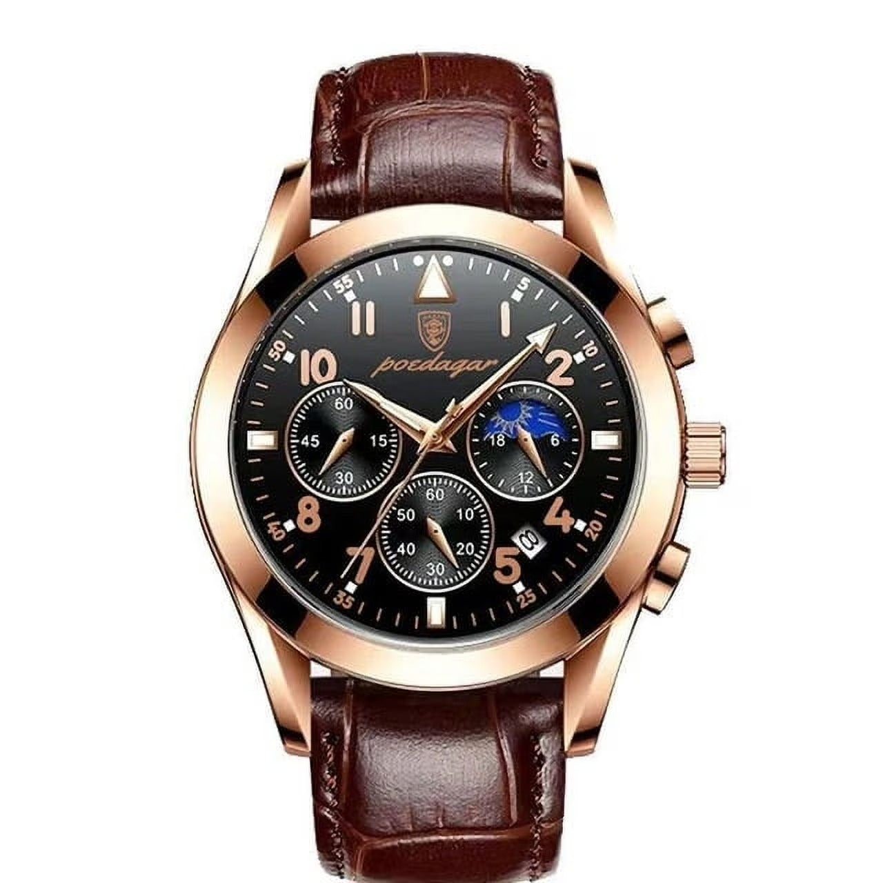 Luxury Poedagar Men's Business Chronograph Watch