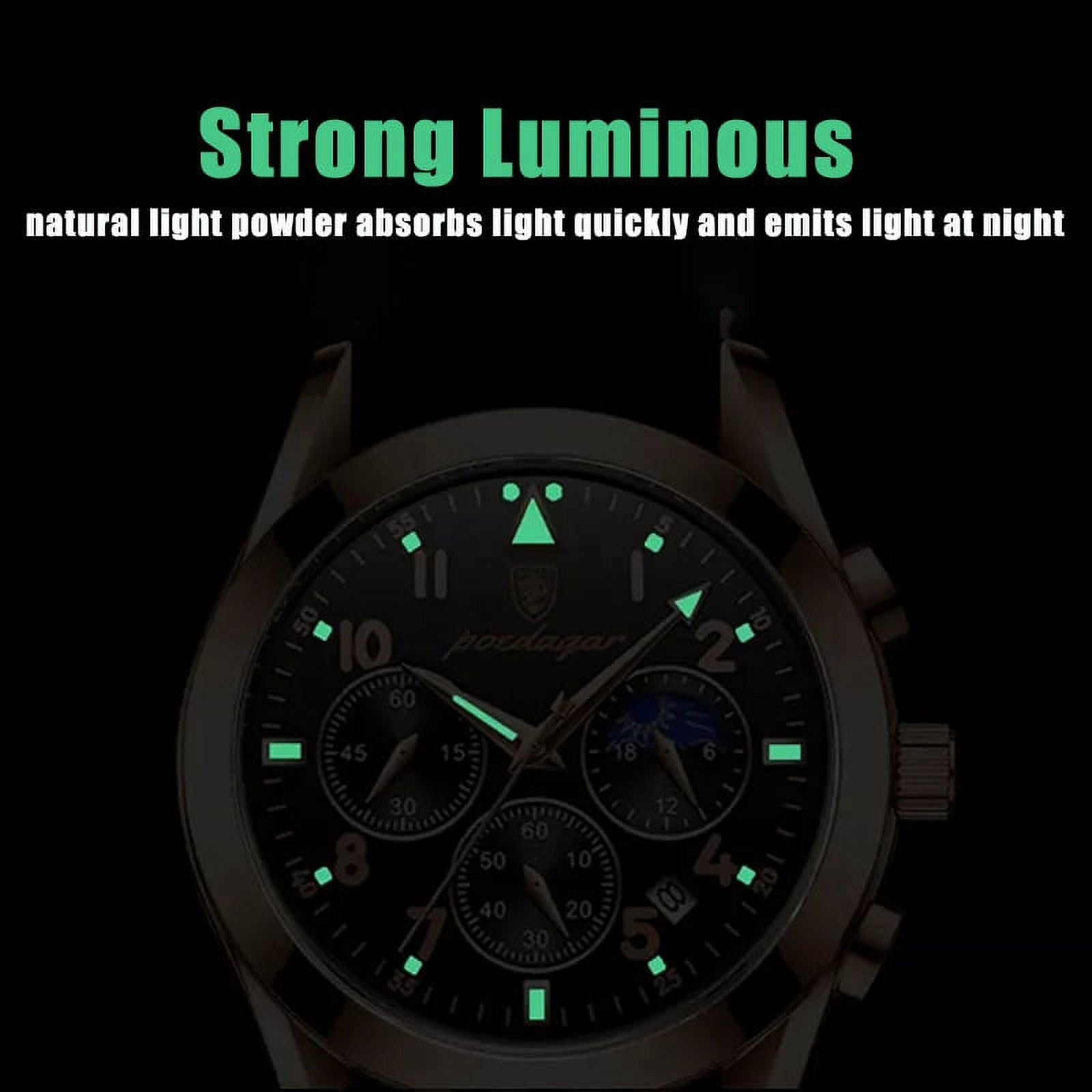 Luxury Poedagar Men's Business Chronograph Watch